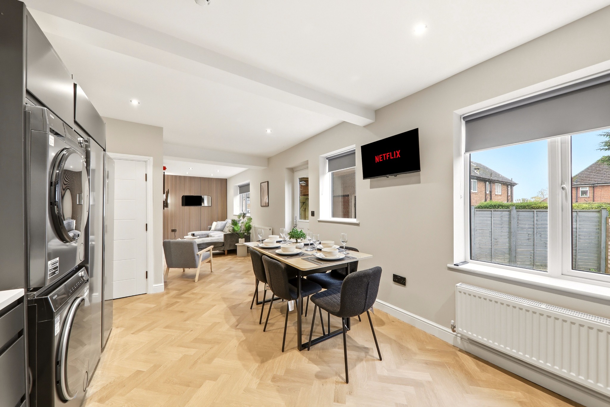 Kitchen, dining and living area at Fairfax Avenue, Harrogate